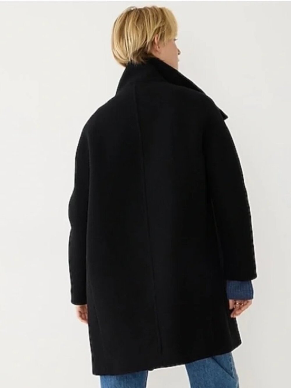 J.Crew Villa Coat in Italian Stadium-Cloth Wool Size 2 in Black - Picture 4 of 15